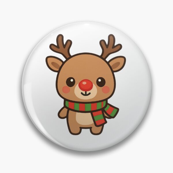 Item preview, Holiday Spirit Reindeer - Christmas Kawaii Sticker designed and sold by foryouandyours.