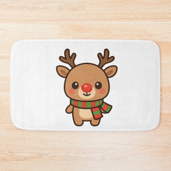 Item preview, Holiday Spirit Reindeer - Christmas Kawaii Sticker designed and sold by foryouandyours.