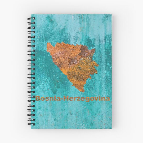 Item preview, Bosnia Herzegovina Map Rust on Teal designed and sold by Elisabeth Lucas.