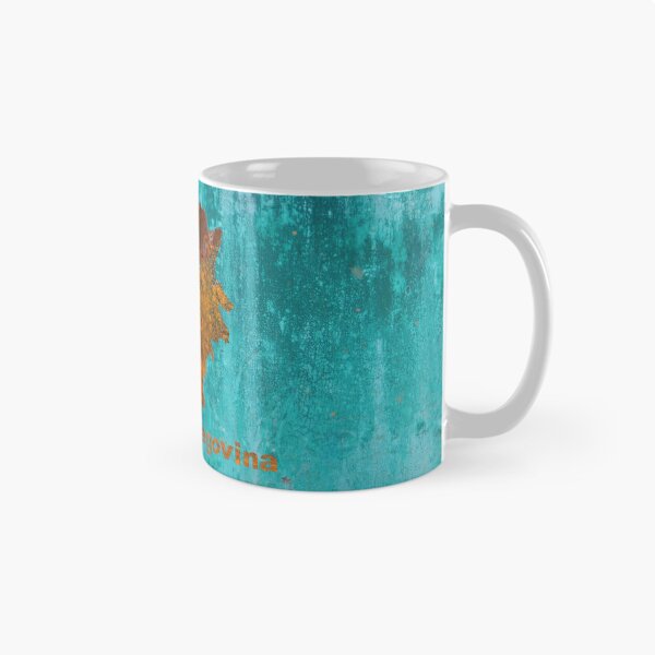 Item preview, Bosnia Herzegovina Map Rust on Teal designed and sold by Elisabeth Lucas.