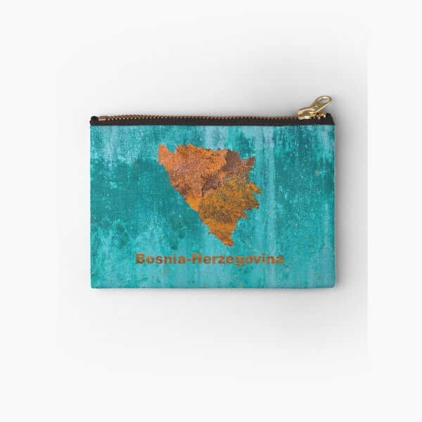 Item preview, Bosnia Herzegovina Map Rust on Teal designed and sold by Elisabeth Lucas.