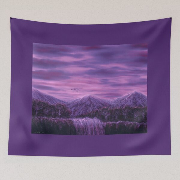 Item preview, Purple vibes forest sky waterfall designed and sold by Witseart.