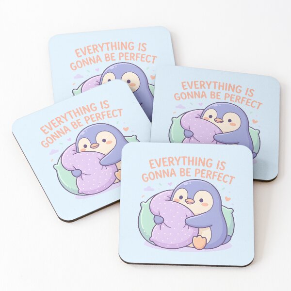 Item preview, Everything Is Gonna Be Perfect Cute Penguin Kawaii designed and sold by dreephic22.