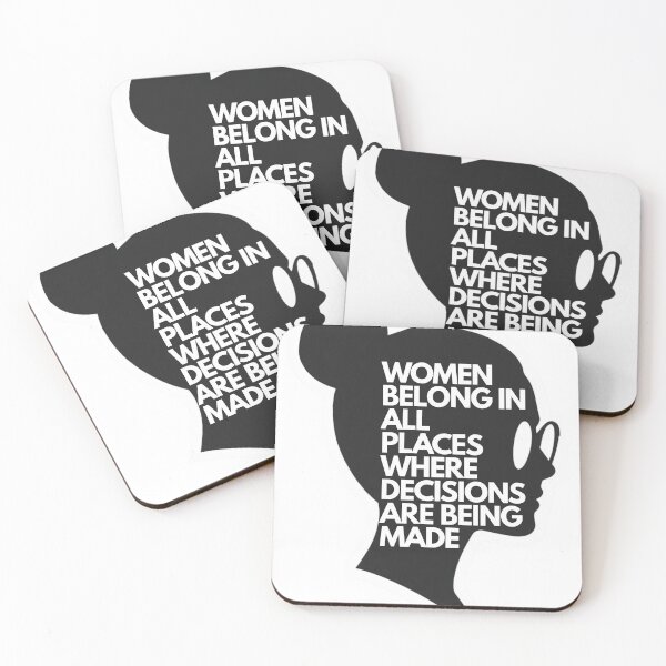 Item preview, Women Belong In All Places Minimalist Silhouette Sticker designed and sold by The Silly Grumpy Society.