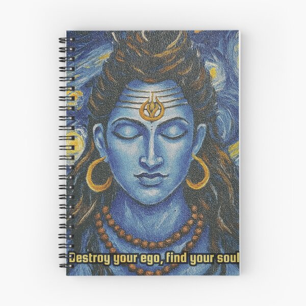 Item preview, Lord Shiva Spiritual Quote Acrylic Canvas Painting designed and sold by littleearty.