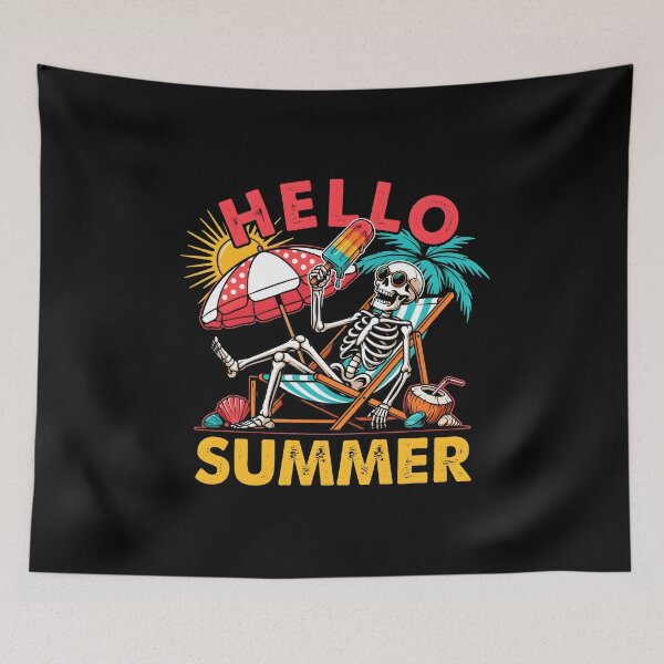 Item preview, Hello Summer Vacation Ice Cream Popsicle Tropical Summer Holiday Lover designed and sold by Redgiant87x.