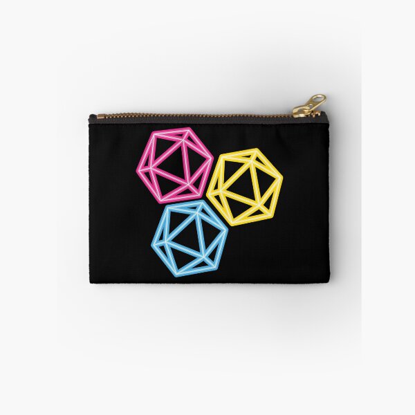 Item preview, Neon Pansexual Pride D20 Dice Trio | RPG Gamer LGBTQ+ Design designed and sold by Hallowed Artistry.