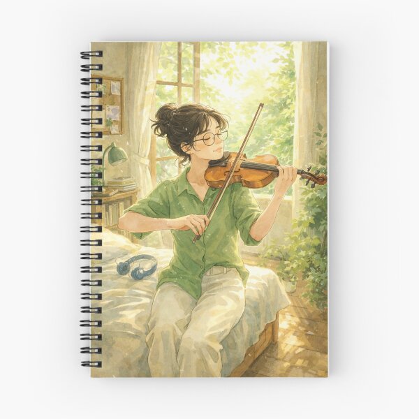 Item preview, Cozy Bedroom Violin Player – Relaxing Music Art designed and sold by stylishdzign.