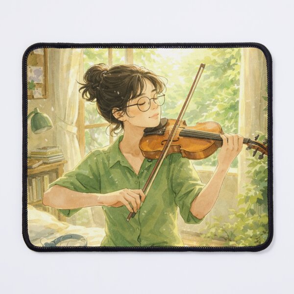 Item preview, Cozy Bedroom Violin Player – Relaxing Music Art designed and sold by stylishdzign.