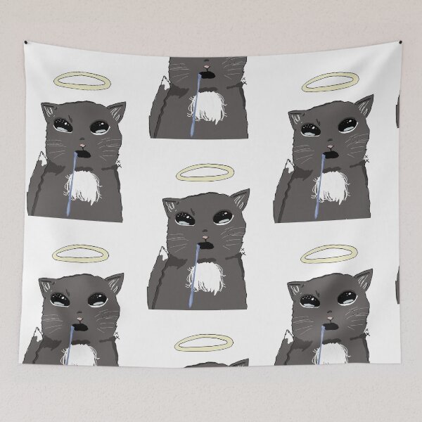 Item preview, angel cat droolong meme designed and sold by MysticRacoon6.