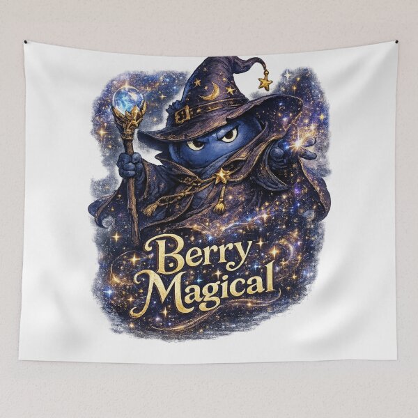 Item preview, Berry Magical Funny Wizard Blueberry Fantasy Sorcerer Design designed and sold by irfanshikh.