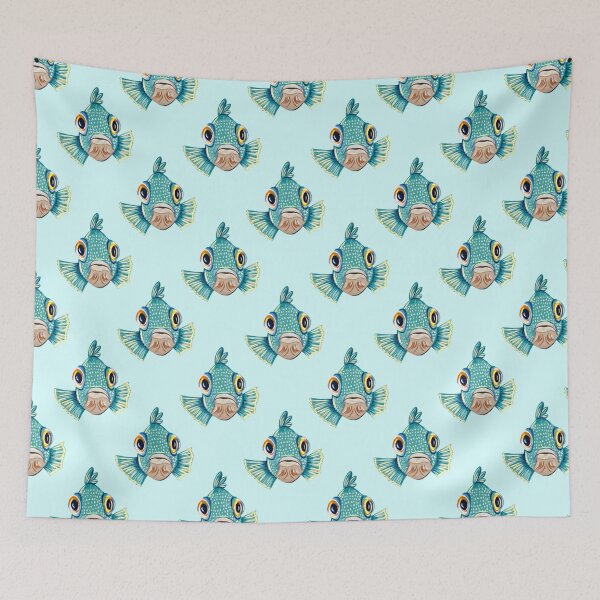 Item preview, Ocean Life Coastal Pattern Collection | Seahorses, Stingrays, Tropical Fish & Shrimp | Nautical Marine Surface Pattern Designs designed and sold by VirtuallyCreativ .