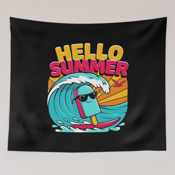 Item preview, Hello Summer Vacation Ice Cream Popsicle Cute Summer Dessert Holiday designed and sold by Redgiant87x.