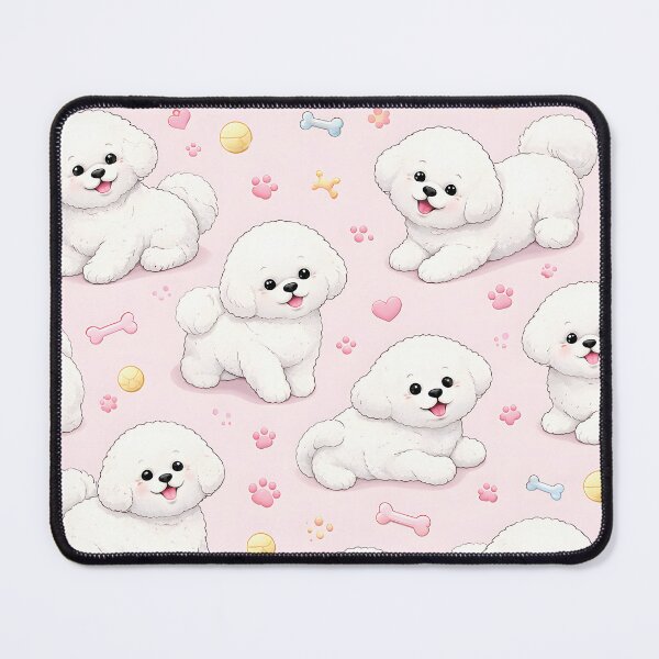 Item preview, Cute Bichon Frise Puppy Pattern – Sweet Pastel Dog Lover Design designed and sold by blankTeeShirt.