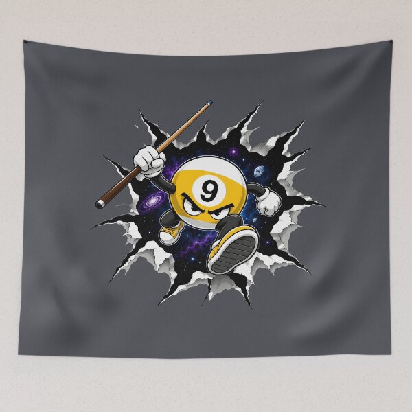 Item preview, Badass 9 Ball Ripped Paper Vector designed and sold by BeebooDesign.