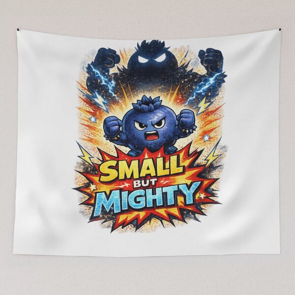 Item preview, Small But Mighty Funny Tough Blueberry Motivational Design designed and sold by irfanshikh.