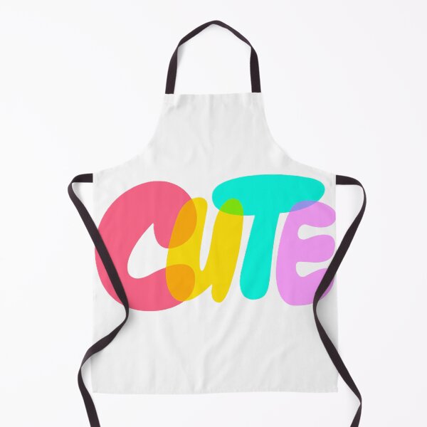 Item preview, "CUTE" Colorful Bubble Letters – Bold Overlapping Typography Illustration designed and sold by BuckaBaby.