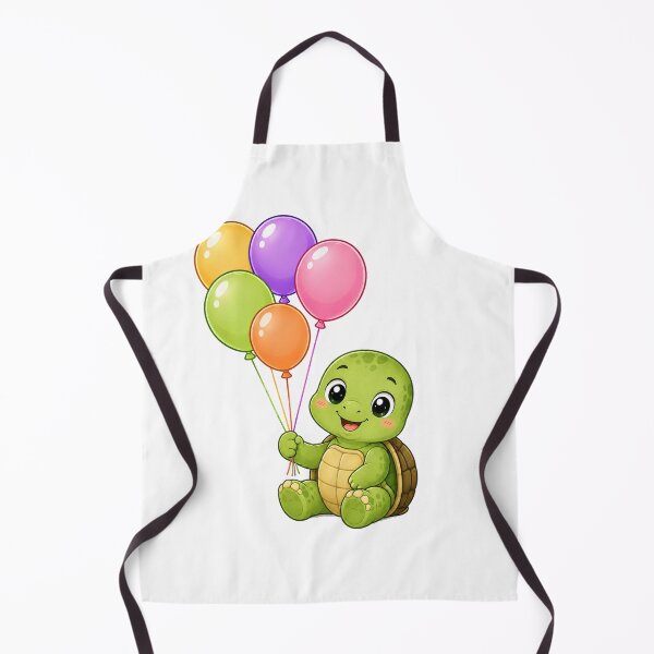 Item preview, Cute Kawaii Turtle With Colorful Balloons Cartoon designed and sold by Seculinator.
