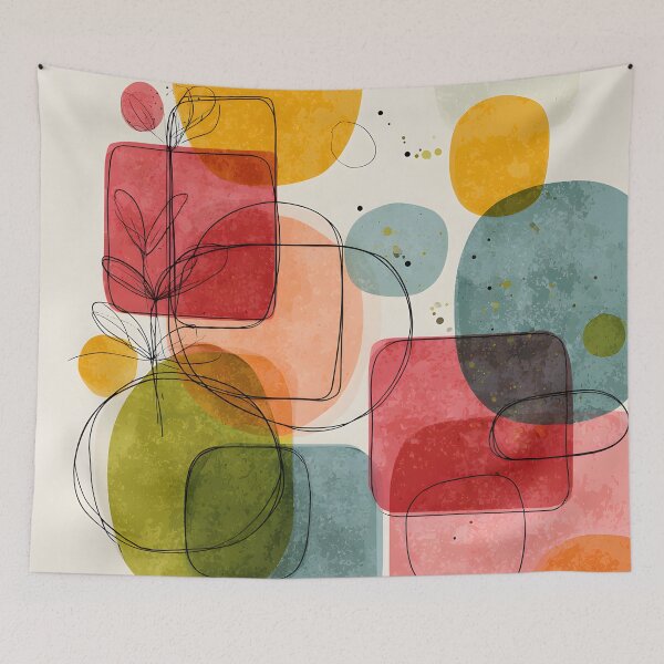 Item preview, Mid Century Abstract Design | Organic Shapes Art | Modern Minimalist Geometric Poster designed and sold by GrinGalore.