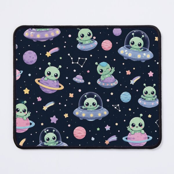 Item preview, Cute Kawaii Alien and Space Pattern designed and sold by 0606PM.