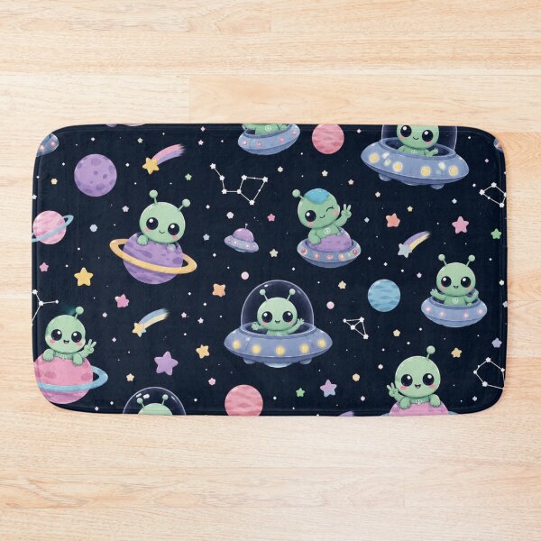 Item preview, Cute Kawaii Alien and Space Pattern designed and sold by 0606PM.