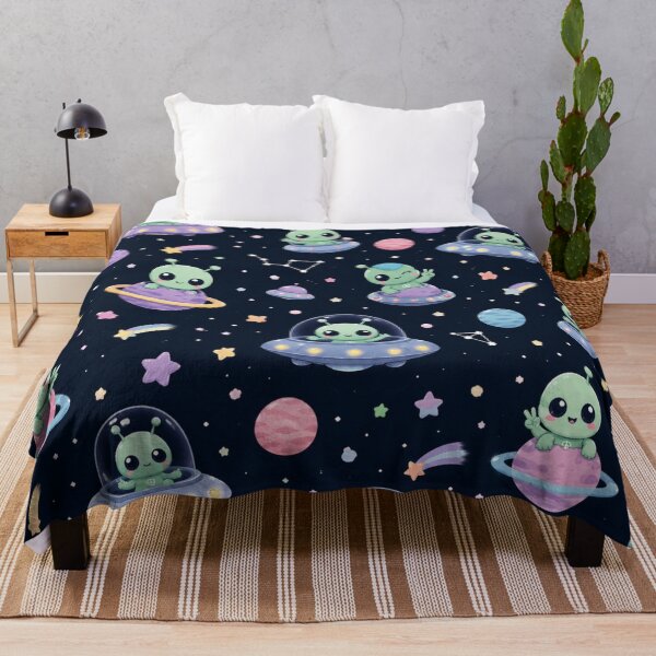 Item preview, Cute Kawaii Alien and Space Pattern designed and sold by 0606PM.