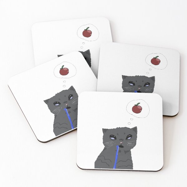 Item preview, Drooling cat hungry for apple designed and sold by MysticRacoon6.