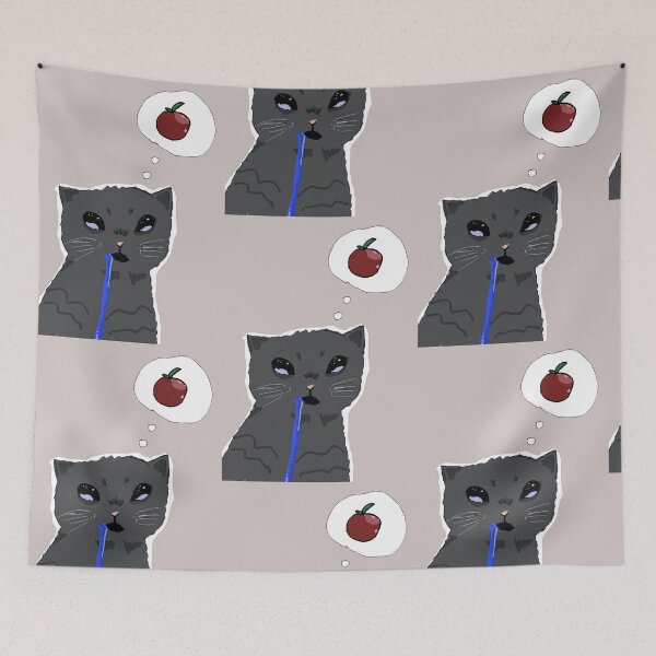 Item preview, Drooling cat hungry for apple designed and sold by MysticRacoon6.