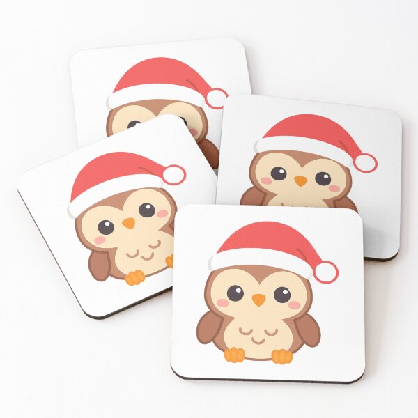 Item preview, Wise Holiday Owl - Christmas Kawaii Sticker designed and sold by foryouandyours.