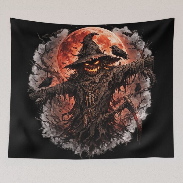 Item preview, Harvest Moon Scarecrow – Dark Halloween Horror  designed and sold by Dreamy fantasy design.