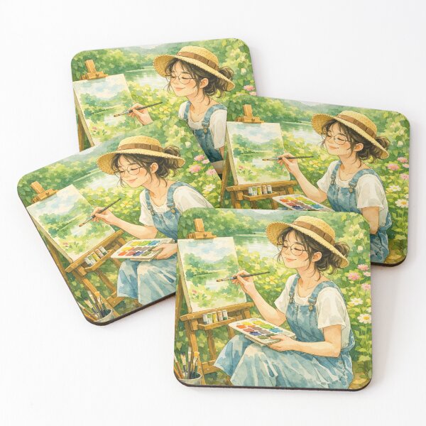 Item preview, Artist Painting in Garden – Creative Outdoor Art designed and sold by stylishdzign.