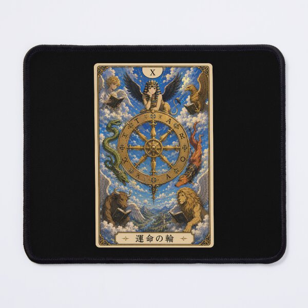 Item preview, Tarot card the wheel of fortune (運命の輪) in anime style designed and sold by ProjecTees.