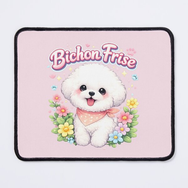 Item preview, Cute Bichon Frise Flower Garden Kawaii Dog Design designed and sold by blankTeeShirt.