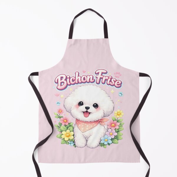 Item preview, Cute Bichon Frise Flower Garden Kawaii Dog Design designed and sold by blankTeeShirt.
