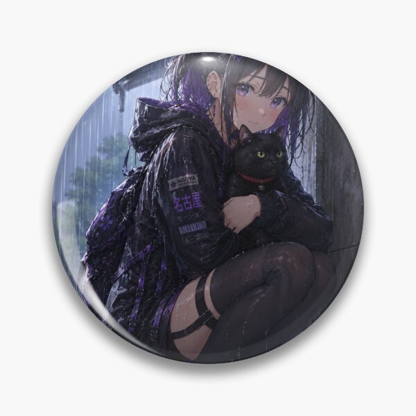 Item preview, Koshin & Kuroneko -Taking shelter from the rain- designed and sold by KOSHIN-NO-KAZE.