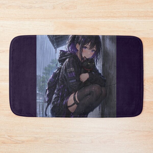 Item preview, Koshin & Kuroneko -Taking shelter from the rain- designed and sold by KOSHIN-NO-KAZE.