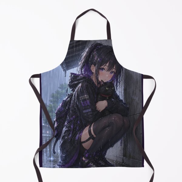 Item preview, Koshin & Kuroneko -Taking shelter from the rain- designed and sold by KOSHIN-NO-KAZE.