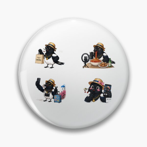 Item preview, Influencer Chorangi Magpie Sticker Set | Funny Korean Folk Bird Memes designed and sold by K-Tradition.