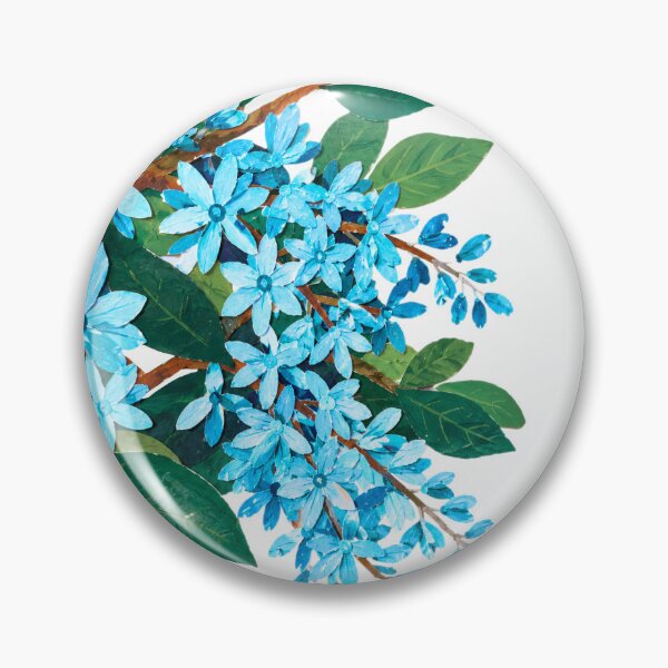 Item preview, Blue Queen Wreath Vine Papercut Collage Illustration, Cottagecore Floral Design, designed and sold by SWSandraWechner.