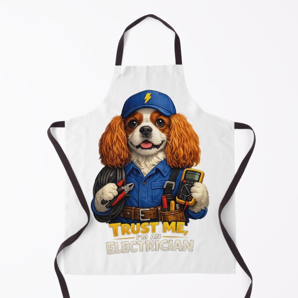 Item preview, Trust Me, I'm an Electrician Blenheim Cavalier designed and sold by SpottyRainbow.