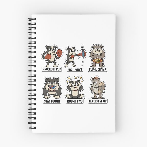 Item preview, Retro Bulldog Boxing Sticker Pack - Retro Fighter & Gym Puns designed and sold by SimpleP.