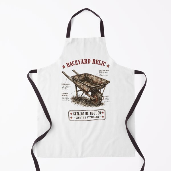 Item preview, Backyard Relic Vintage Wheelbarrow Illustration | Rustic Gardening Humor | Americana Farmhouse designed and sold by Mikoff04-arts.