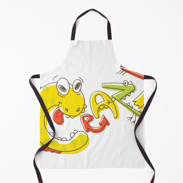 Item preview, "CRAZY" Funky Dinosaur Lettering – Colorful Cartoon Dino Typography Illustration designed and sold by BuckaBaby.