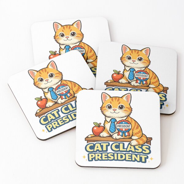 Item preview, Cat Class President Funny Back To School Cat Student Gift Design designed and sold by mansourhamid.