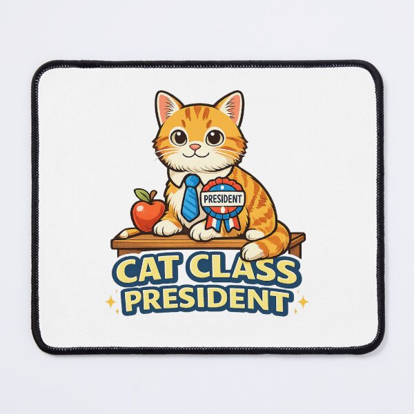 Item preview, Cat Class President Funny Back To School Cat Student Gift Design designed and sold by mansourhamid.