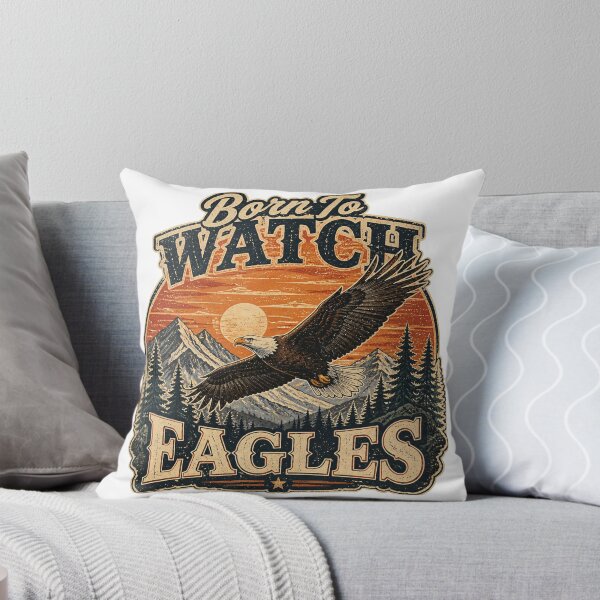 Item preview, Born To Watch Eagles – Vintage Bald Eagle Mountain Sunset Design designed and sold by MJ-by-Dharan.