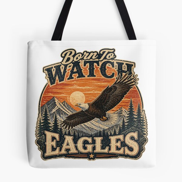 Item preview, Born To Watch Eagles – Vintage Bald Eagle Mountain Sunset Design designed and sold by MJ-by-Dharan.