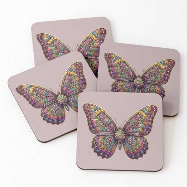 Item preview, Psychedelic Mandala Butterfly Stained Glass Style Vibrant Spiritual Art designed and sold by Good Vibes .