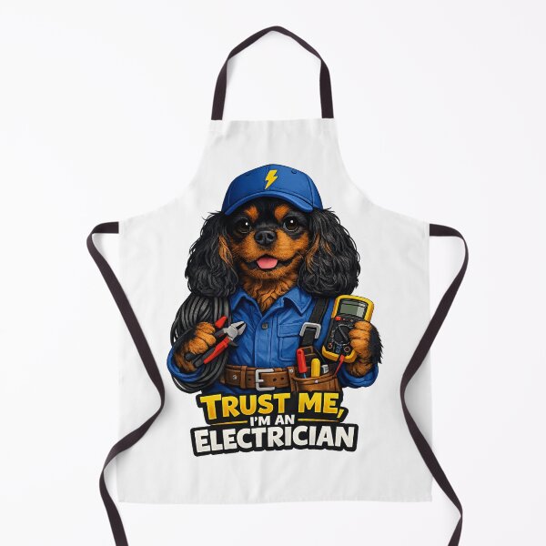 Item preview, Trust Me, I'm an Electrician Black&Tan Cavalier designed and sold by SpottyRainbow.