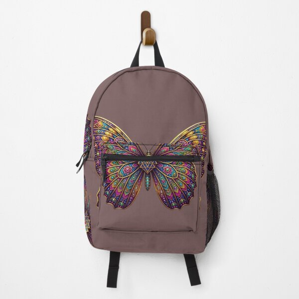 Item preview, Psychedelic Mandala Butterfly Stained Glass Style Vibrant Spiritual Art designed and sold by Good Vibes .